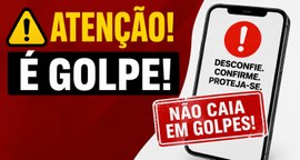 Um telefone celular alerta para a necessidade de o eleitor e a eleitora tomarem cuidados com gol...