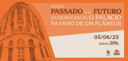 A imagem é um cartaz de divulgação de evento institucional da Escola Judiciária Eleitoral do Rio...
