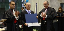 Foto de arquivo: Ex-presidente do TRE-RJ, desembargador Elton Leme, ministro Alexandre de Moraes...