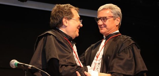 Foto do recém-empossado presidente do TRE-RJ, desembargador Henrique Carlos Figueira durante a p...