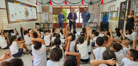 Magistrado Marcelo Martins Evaristo da Silva, da 123ª ZE (Deodoro), na Escola Municipal Engenhei...
