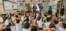 Magistrado Marcelo Martins Evaristo da Silva, da 123ª ZE (Deodoro), na Escola Municipal Engenhei...