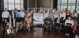 Grupo de gestores do TRE-RJ posa durante o Programa de Desenvolvimento de Lideranças. Na foto, a...
