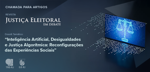 Revista Justiça Eleitoral em Debate abre chamada de artigos para 2025.2 Banner de chamada para artigos da revista Justiça Eleitoral em Debate, com destaque para o dossi...