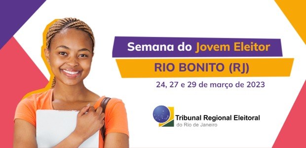 Descrição da imagem: À esquerda, uma jovem negra, sorrindo, segura um caderno. Ao lado, o texto ...