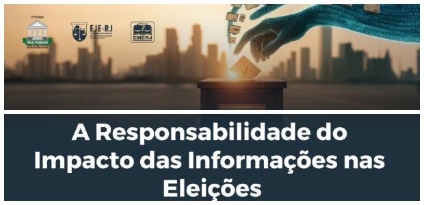 A imagem apresenta na metade inferior o texto “A Responsabilidade do Impacto das Informações nas...