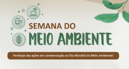TRE-RJ Semana do meio ambiente da rede ReciclaPorto Rio Cartaz da ação onde pode ser vista, no canto superior direito, folhas verdes. Ao centro, em letr...