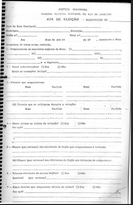 RESOLUÇÃO TRE-RJ Nº 124, DE 11 DE MAIO DE 1987 - ATA DE ELEIÇÃO